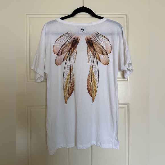 Alexander McQueen White T-shirts with Dragonfly Wings Size S - Picture 4 of 10